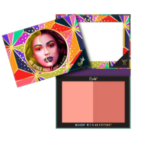 Rude Cosmetics My Other Half Duo Shade Face Palette - Jekyll And Hyde