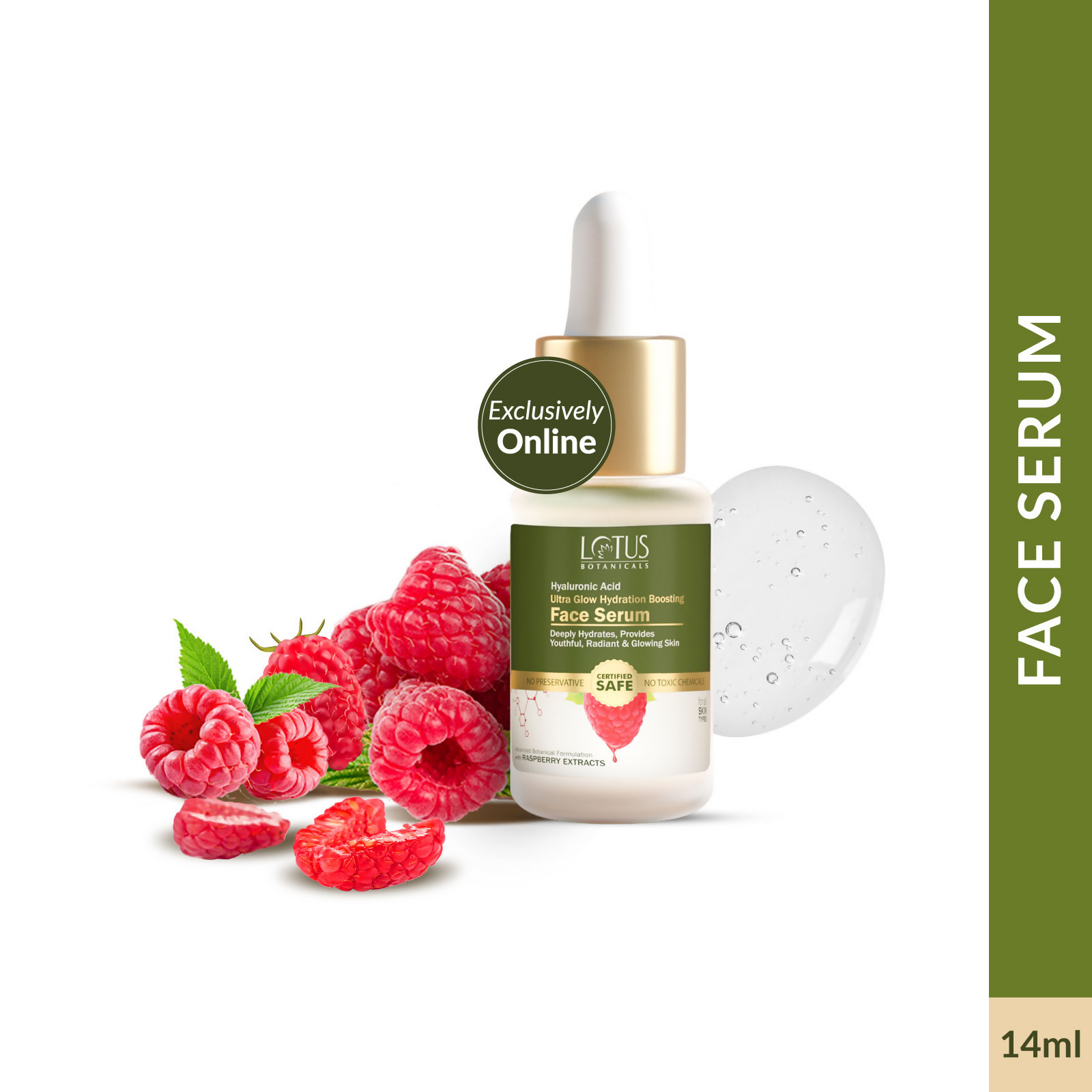 Lotus Botanicals Hyaluronic Acid & Raspberry Ultra Glow & Hydration Boosting Serum - Distacart