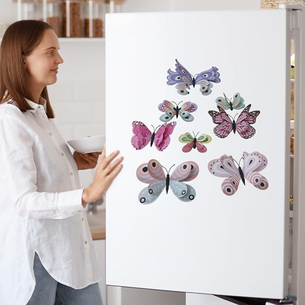 Art Street 3D Magnetic Butterfly Stickers for Wall & Refrigerator - Dista