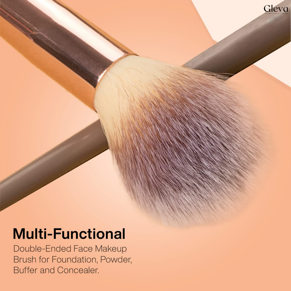 Gleva Multipurpose Kabuki Makeup Brush Dual-Ended Foundation Brush - Distacart
