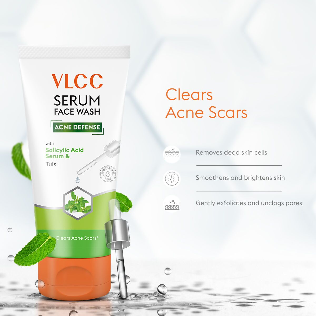 VLCC Acne Defense Serum Face Wash with Salicylic Acid Serum & Tulsi - Distacart