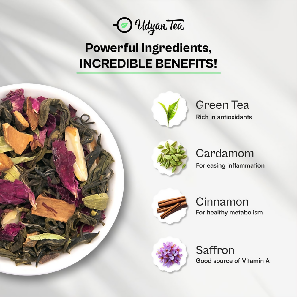 Udyan Tea Kashmiri Saffron Kahwa Green Tea - Dista