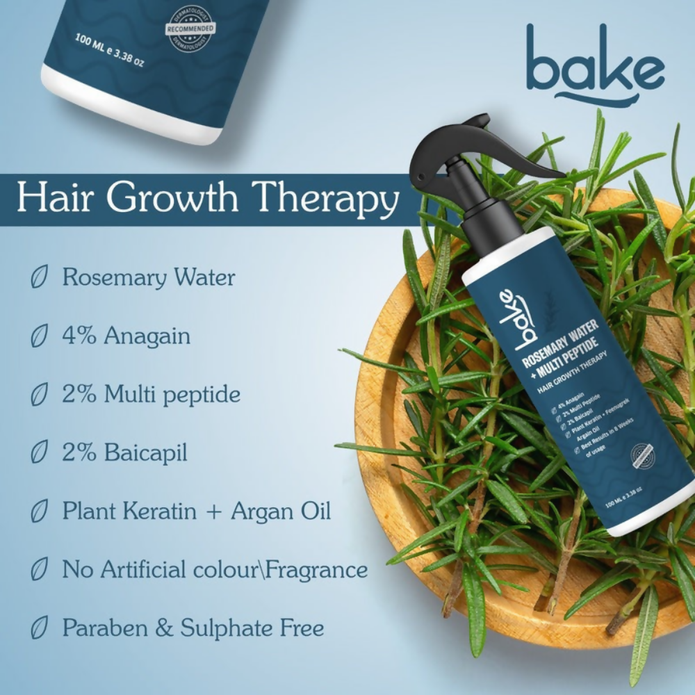 Bake Rosemary Water Hair Growth Spray with Multi Peptides - Distacart