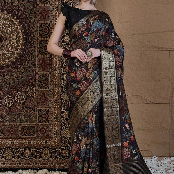 Anouk Kalamkari Zari Silk Blend Sungudi Saree - Distacart