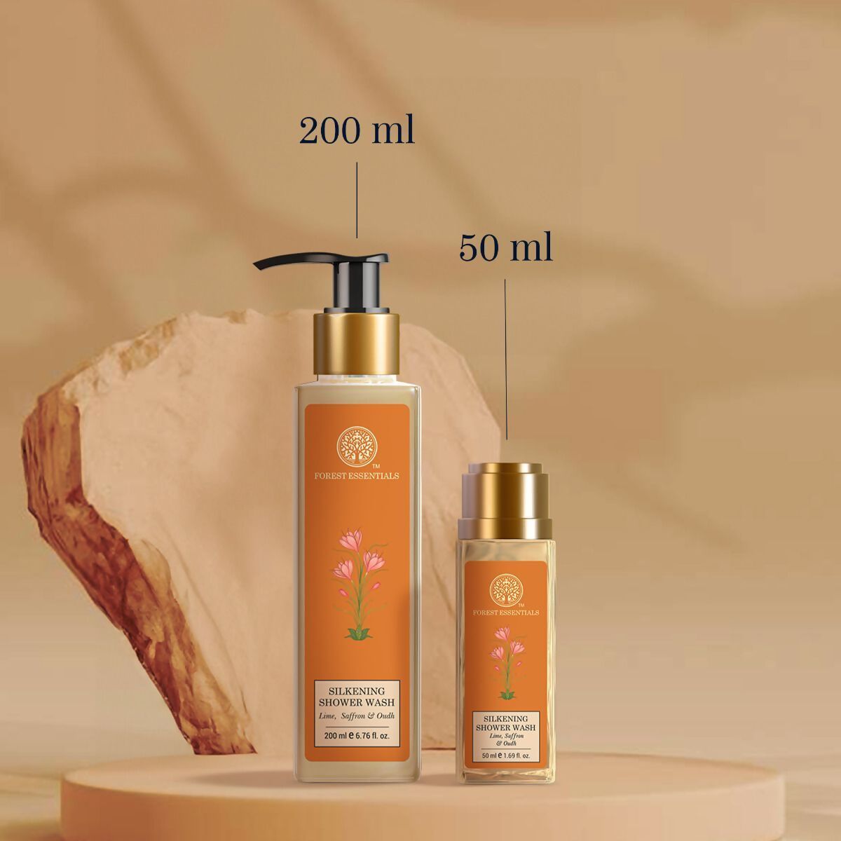 Forest Essentials Silkening Shower Wash Lime Saffron & Oudh - Distacart