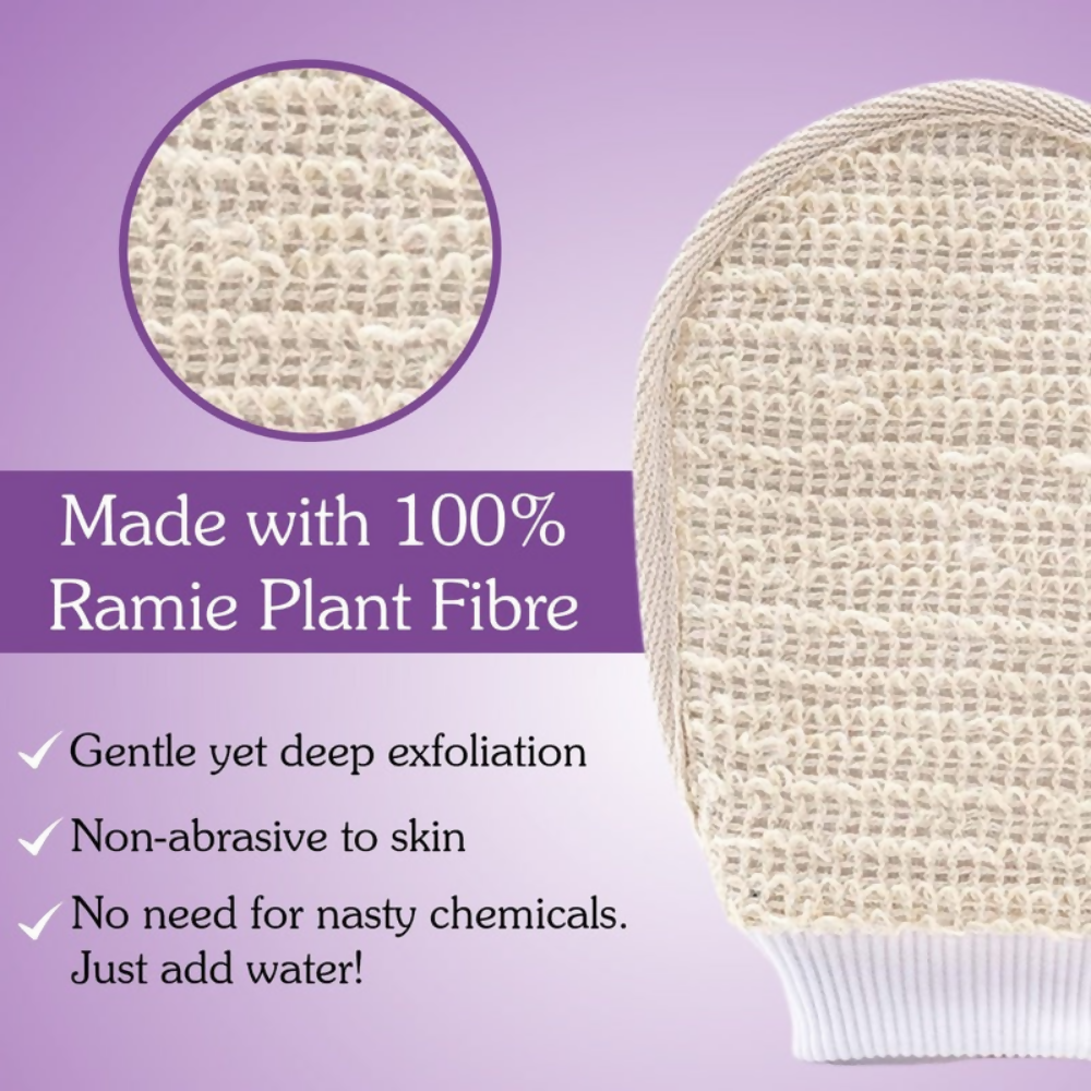 Bake Exfoliating Bath Glove with Ramie plant Fibre
