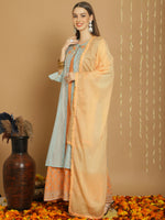 Thumbnail for Jyoti Fashion Women's Turquoise Chanderi Silk Elegant Jardoshi Kurta with Trouser & Dupatta - Distacart