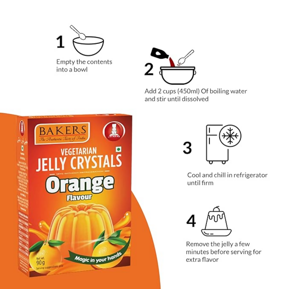 BAKERS Jelly Crystals - Orange - Dista