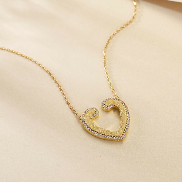 Cauer CAUER 925 Sterling Silver Moissanite Round Pendant Chain