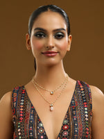 Thumbnail for Ruby Raang Pink Onyx and Kundan Necklace