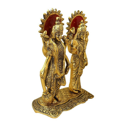 Rockshok Metal Vishnu Lakshmi Golden Idol - Distacart