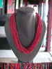 Inhanns Handmade Beaded Multilayer Necklace, 20 Layers - Maroon - Distacart