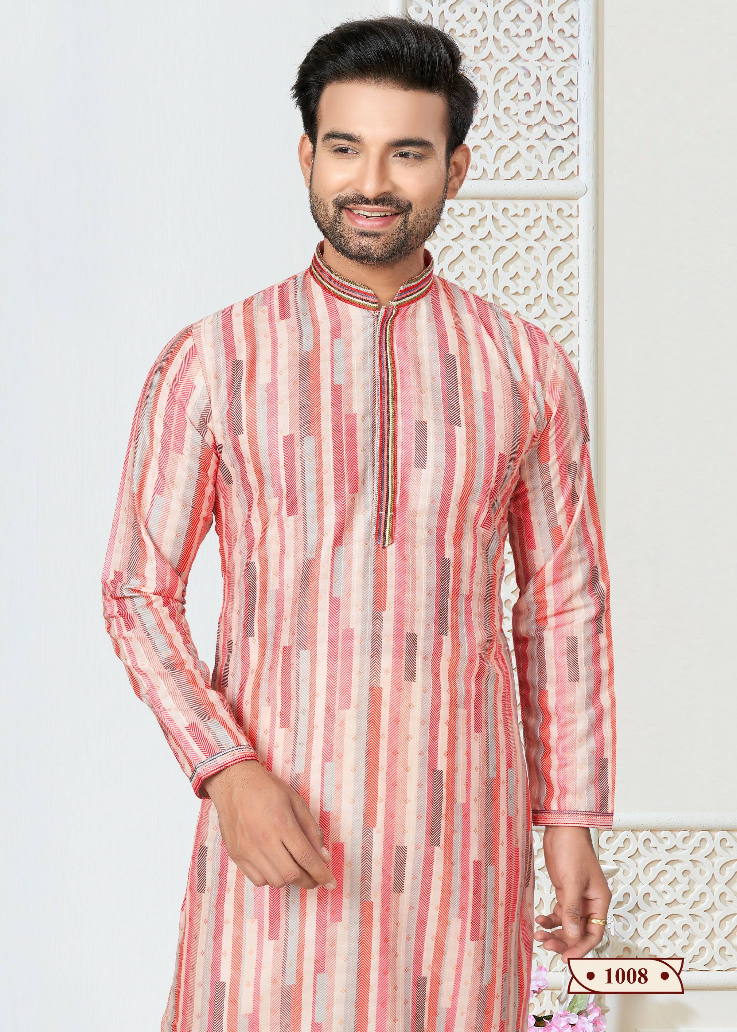 Joban Fashion Men's multicolor Cotton printed Kurta Pyjama set - Distacart