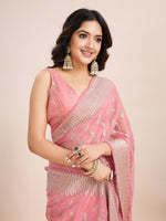Thumbnail for kasee Floral Embroidered Art Silk Ready to Wear Saree - Distacart