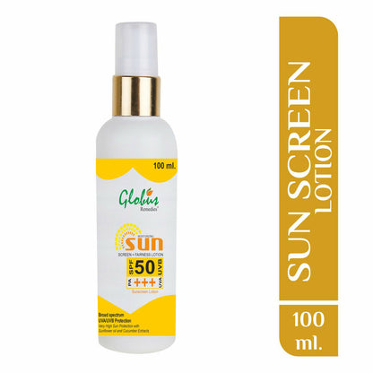 Globus Remedies Sunscreen Lotion - Distacart