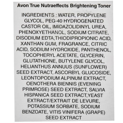 Avon True Nutraeffects Brightening Toner - Distacart