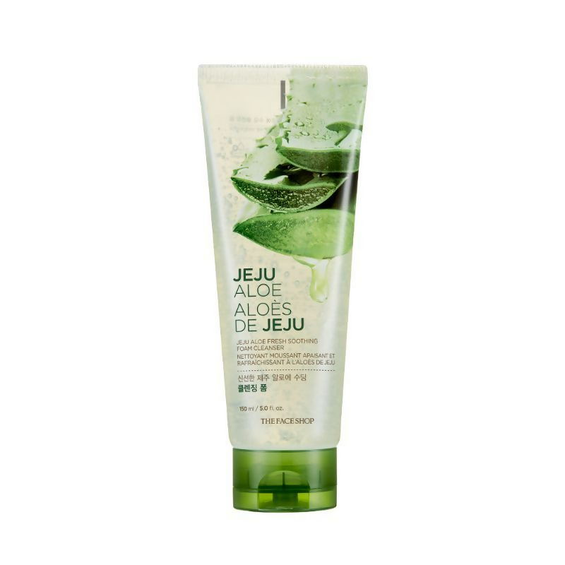 The Face Shop Jeju Aloe Fresh Soothing Foam Cleanser - Distacart