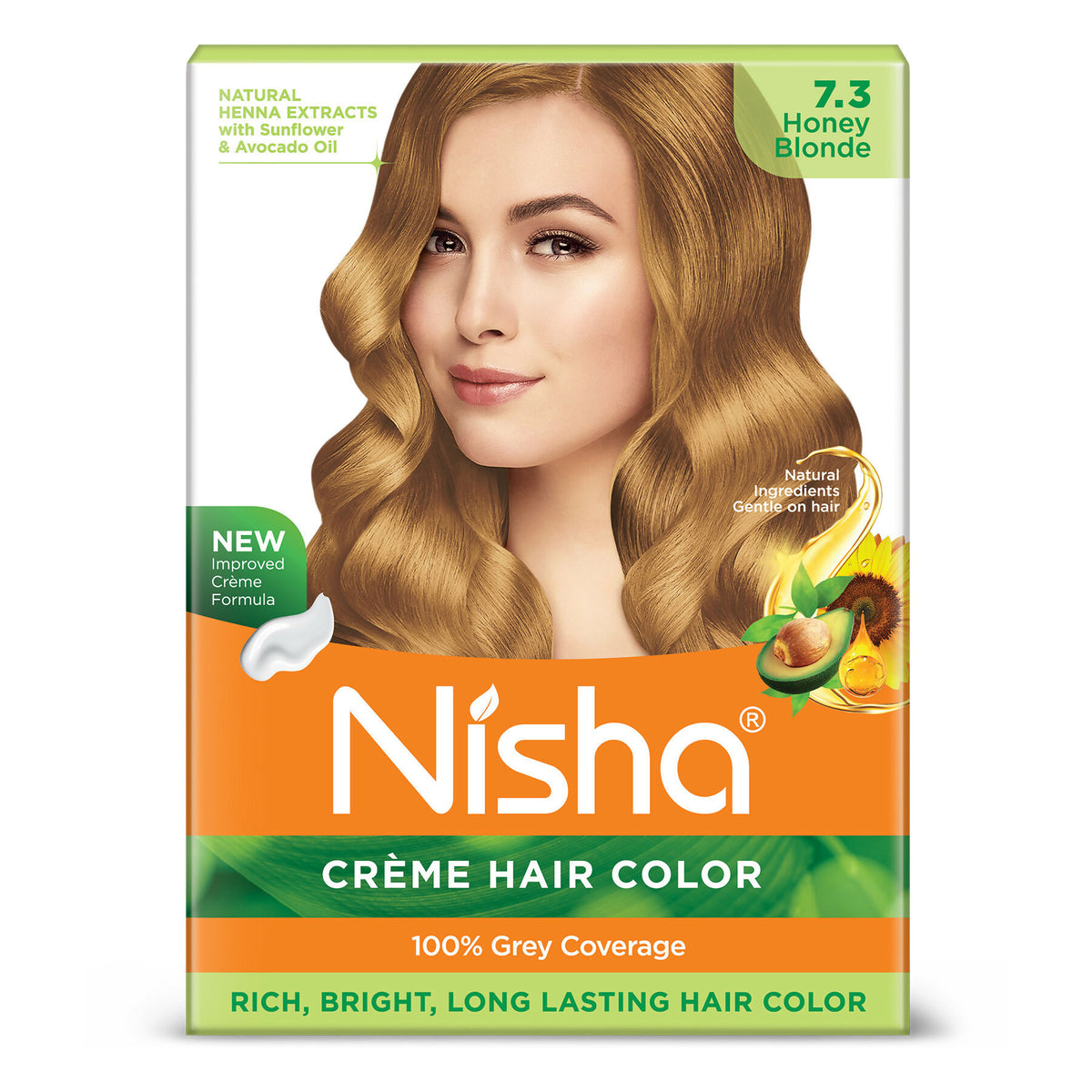 Nisha Creme Hair Color for Women - Honey Blonde