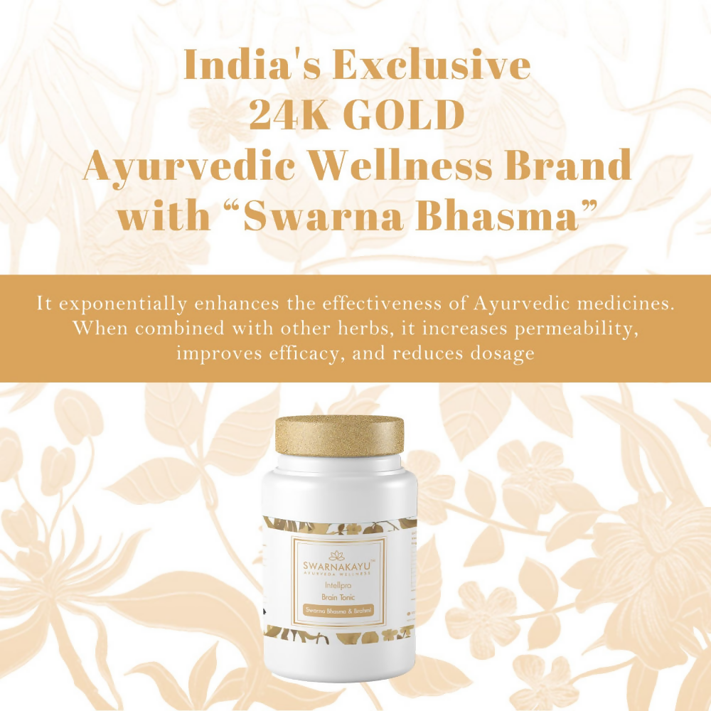 Swarnakayu Intellpro Brain Tonic Tablets With Swarna Bhasma & Brahmi - Distacart