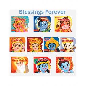 Blessing Forever (Set Of 10 Gods & Goddess Storybooks For Kids) | For Ages 3-7 |Board Books For Kids | Mythological Die-Cut Books For Children - Dista