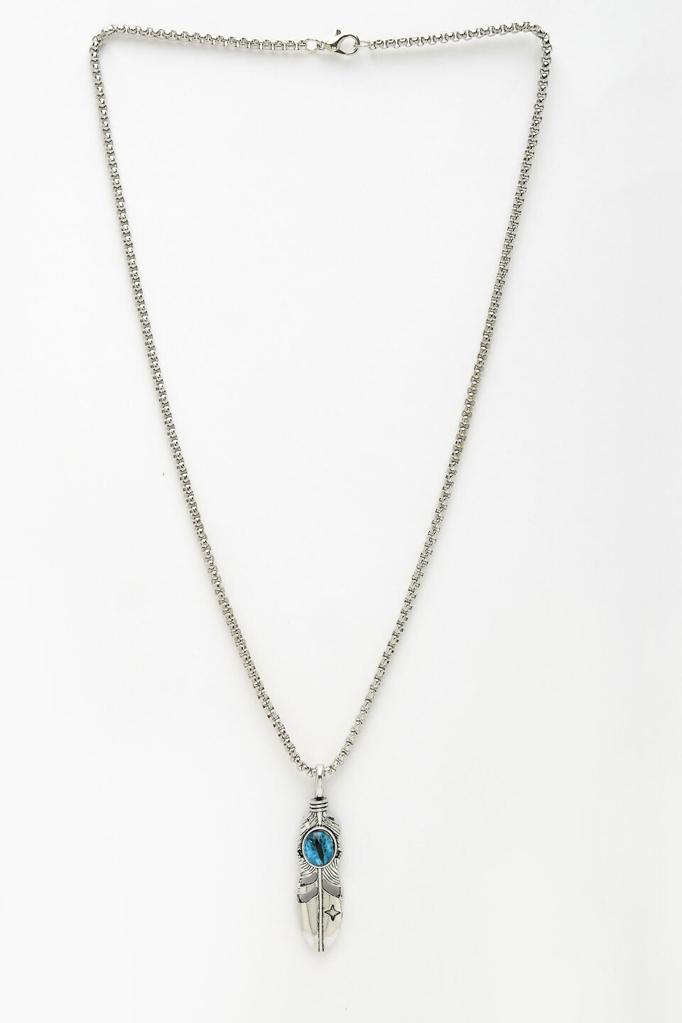 NVR Men's Silver-Plated Stainless Steel Pendant with Chain - Distacart