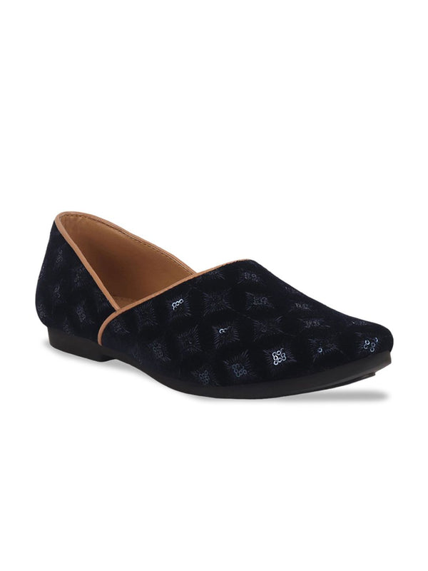 FAUSTO Men Embellished Canvas Mojaris