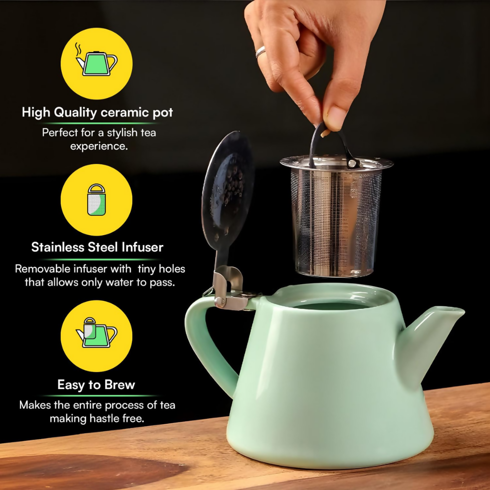 Udyan Tea Muse Teapot with Infuser - Jade Green - Dista