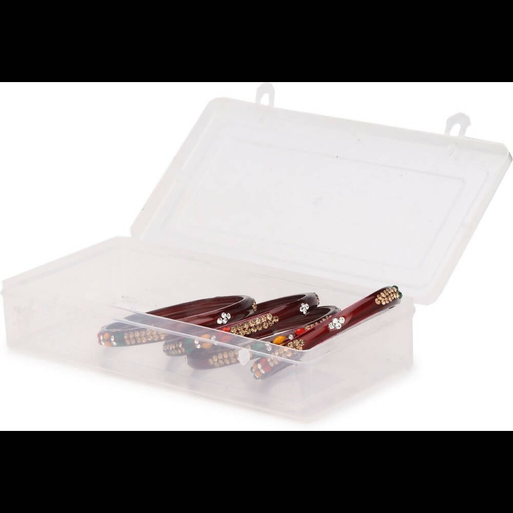 Afast Bridal Wedding & Party Fashionable Colorful Glass Bangle/Kada Set, Pack Of 4 - Distacart