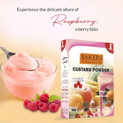 BAKERS Raspberry Flavored Custard Powder - Dista
