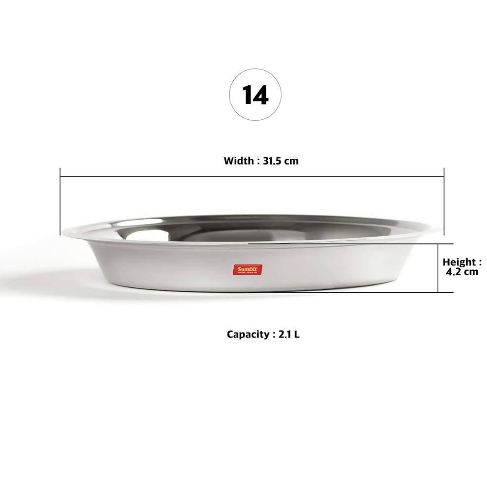 Sumeet Heavy Stainless Steel Parat 2.1 liter - Silver - Dista