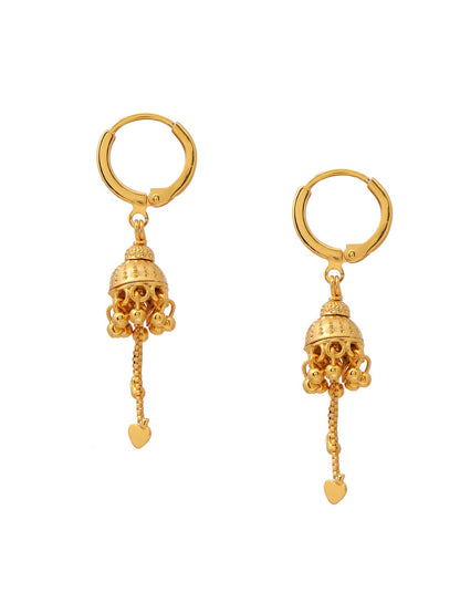 Ruby Raang Gold Loop Heart Earrings - Dista