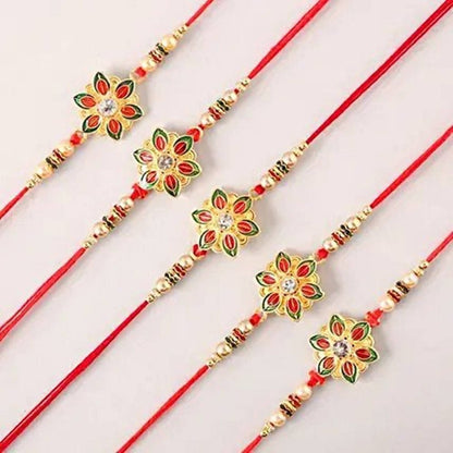 Alluring Meenakari Set of 5 Rakhi online