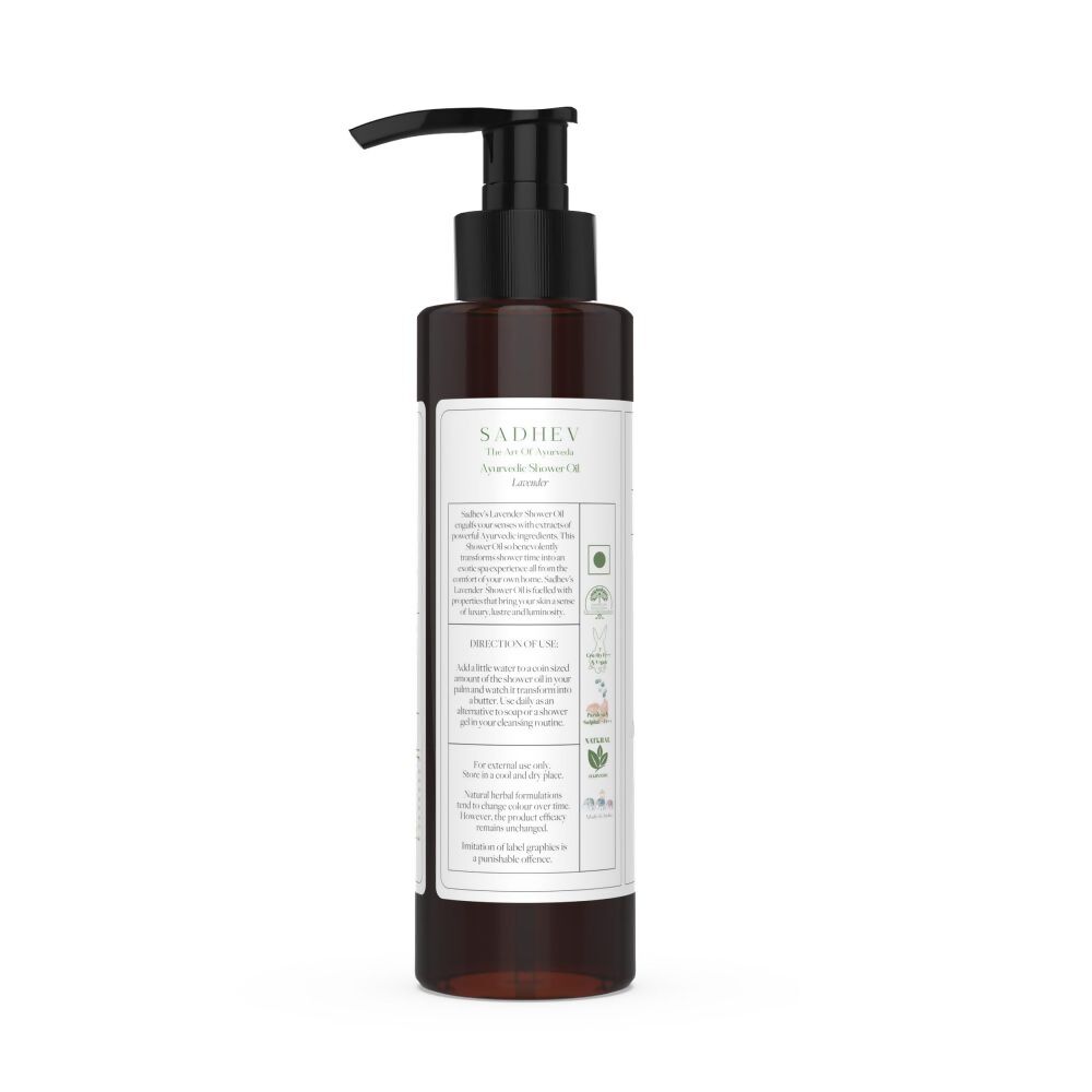 Sadhev Ayurvedic Lavender Shower Oil - Distacart