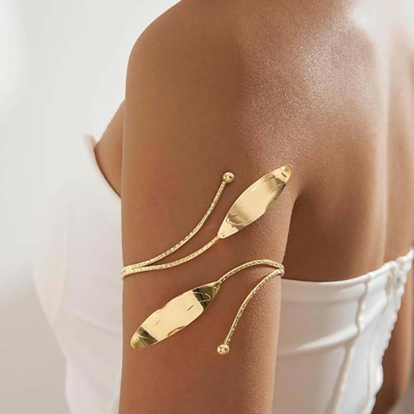 Joban Fashion Golden Alloy Stylish Kada Bajuband Bracelet Armlet For Women And Girls