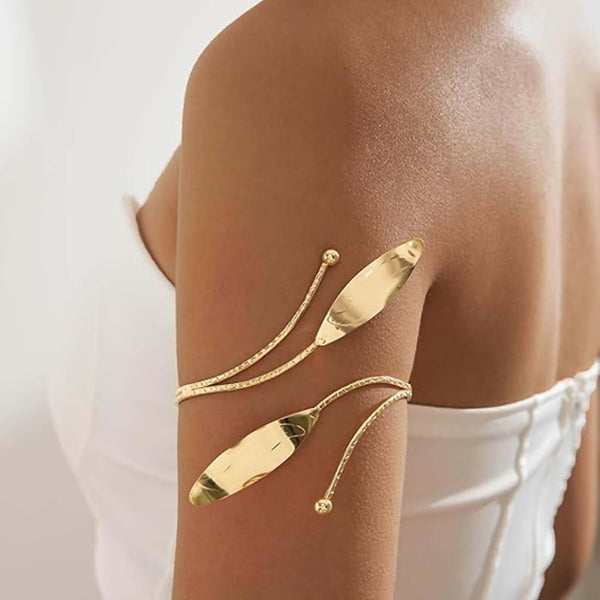 Joban Fashion Golden Alloy Stylish Kada Bajuband Bracelet Armlet For Women And Girls