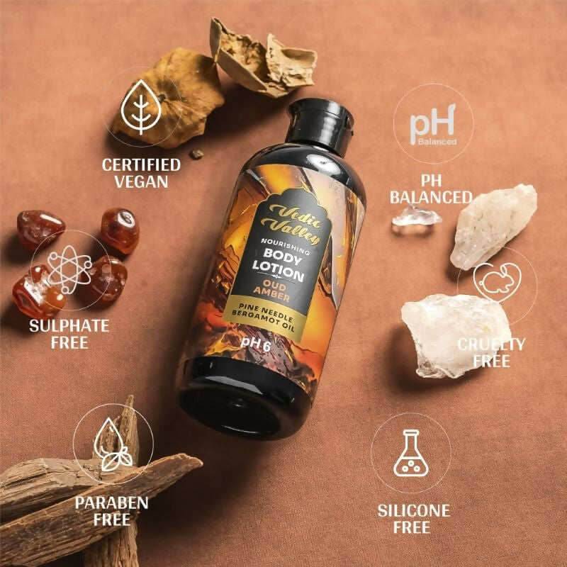 Vedic Valley Oud Amber Body Lotion for Women & Men - Distacart