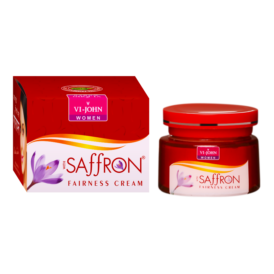 VI-JOHN Saffron Advance Skin Fairness Cream with Vitamin E & Mulberry Extracts