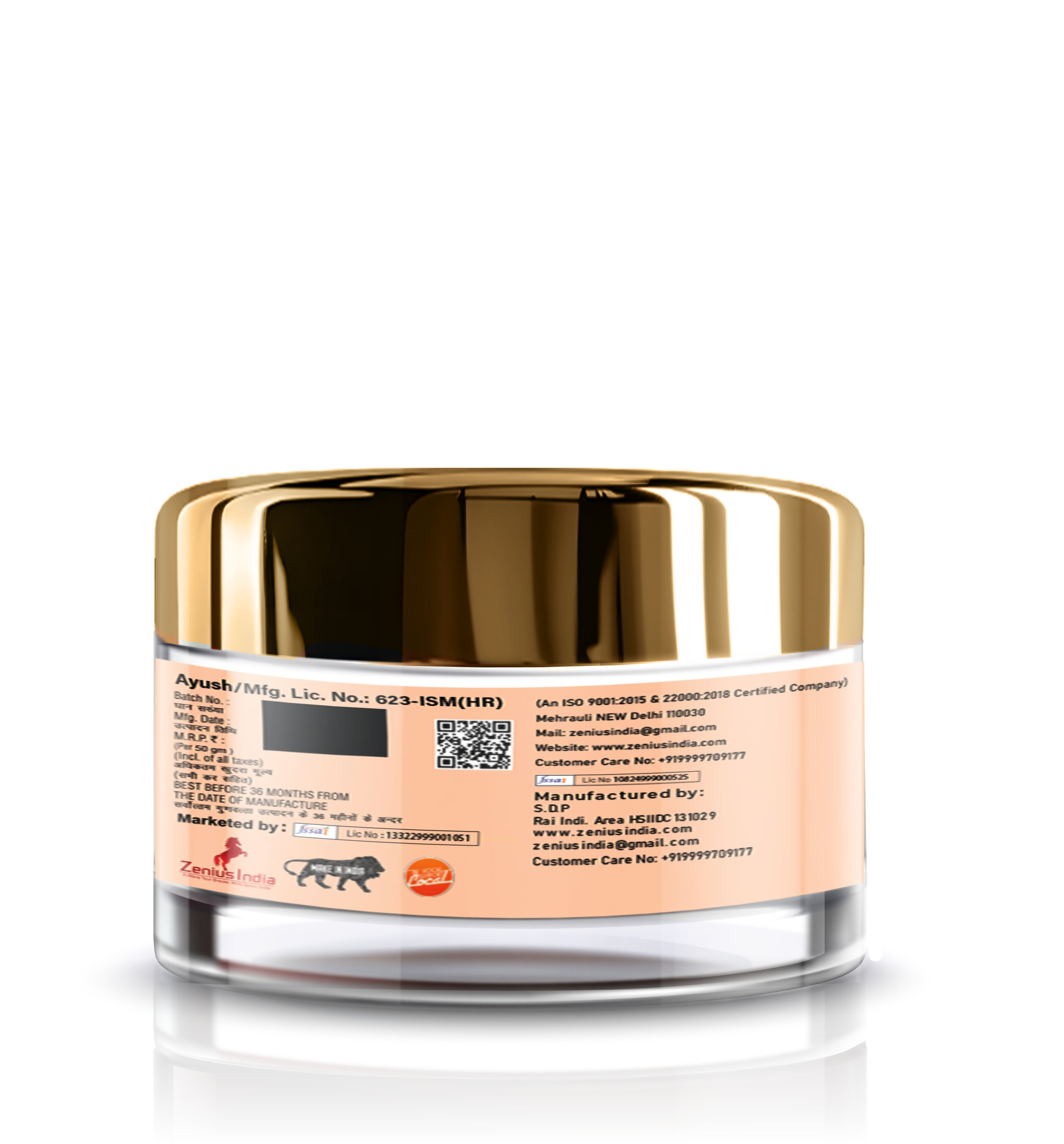 Zenius Youth Again Cream for Anti Aging and Skin Whitening - Dista