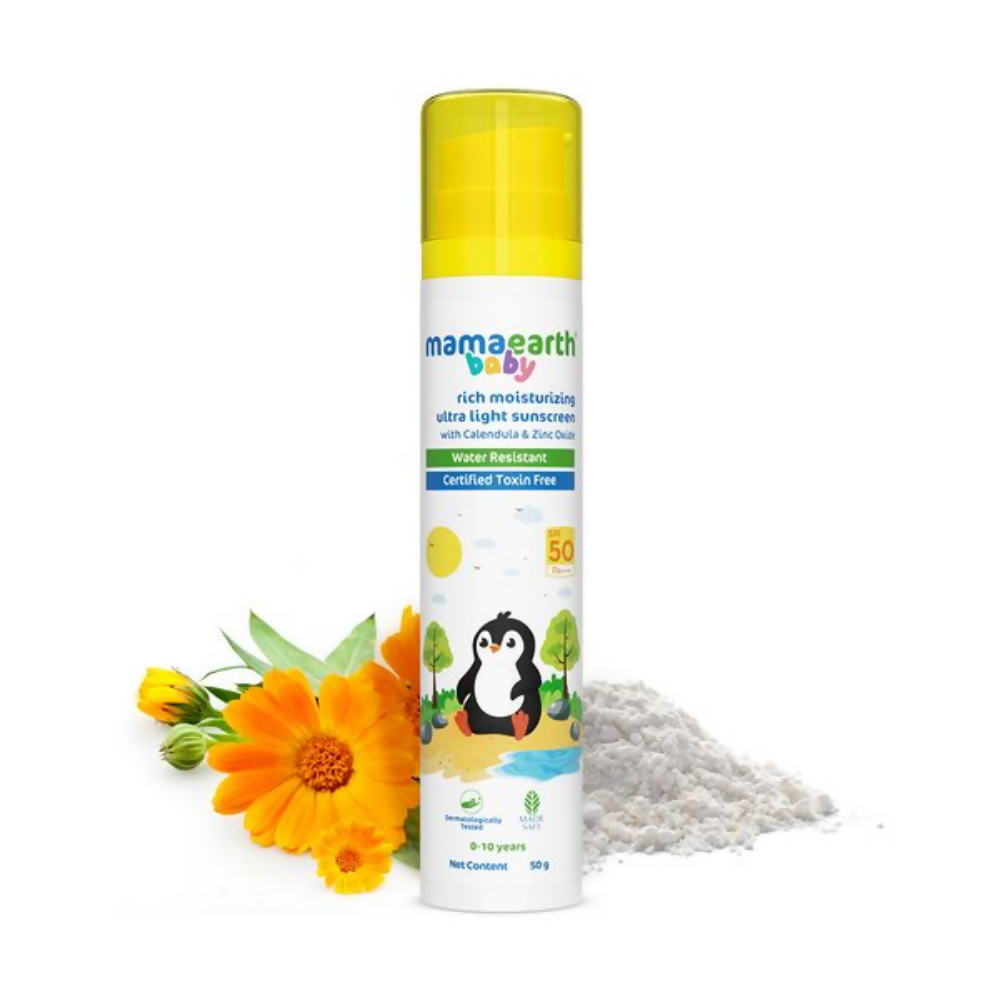 Mamaearth Baby Rich Moisturizing Ultra Light Sunscreen - Distacart