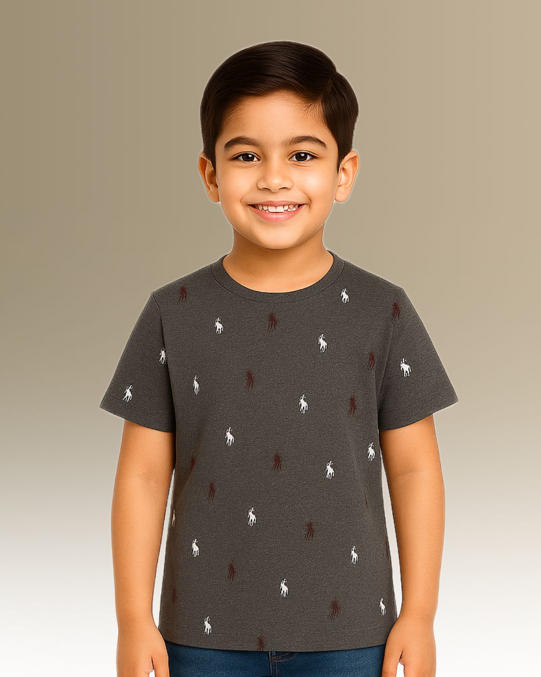 Chilins Kids Boy's Girls Regular Fit T-Shirt