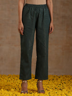 Thumbnail for trueBrowns Dark Green Gold Cotton High-Low Co-Ord Set - Distacart