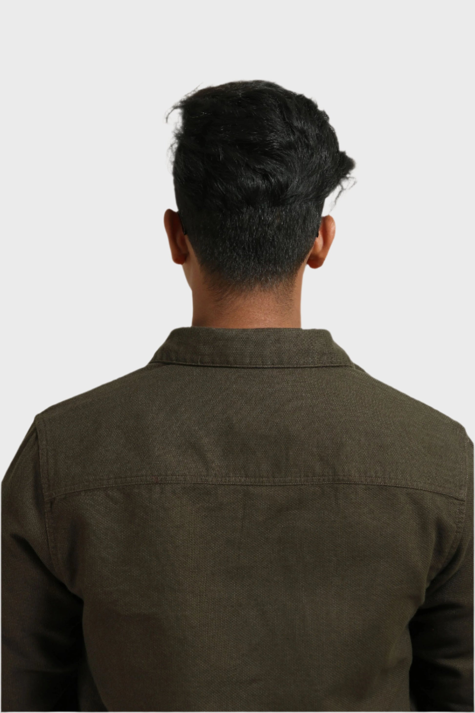 Xkind Olive Green Regular Fit Shacket - Distacart