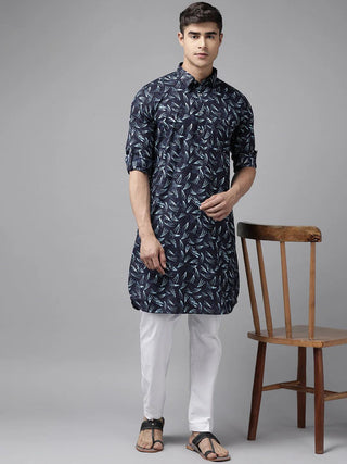 Fabmade Pure Cotton Pathani Kurta Print - Distacart