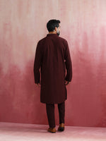 Thumbnail for trueBrowns Men's Cola Mandarin Collar Kurta - Distacart