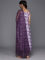 Thumbnail for Varanga Women Violet Spaghetti Strap Anarkali Kurta Paired With Tonal Bottom And Tonal Solid Dupatta - Distacart