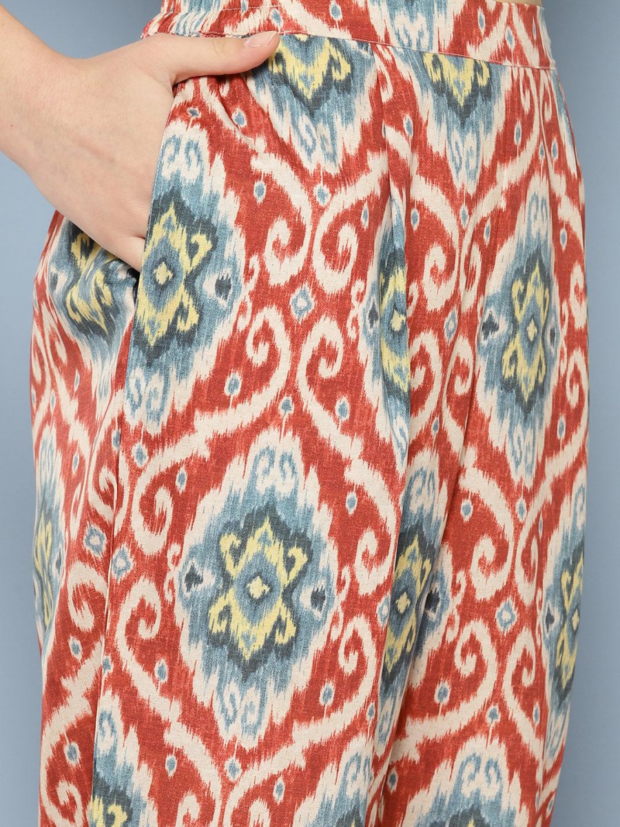 Ahalyaa Printed Ethnic Co-Ords - Distacart