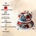 Thumbnail for confect edible sugar roses cake toppers for cupcakes doughnut cake decorations pack of 12 j4 roses 01