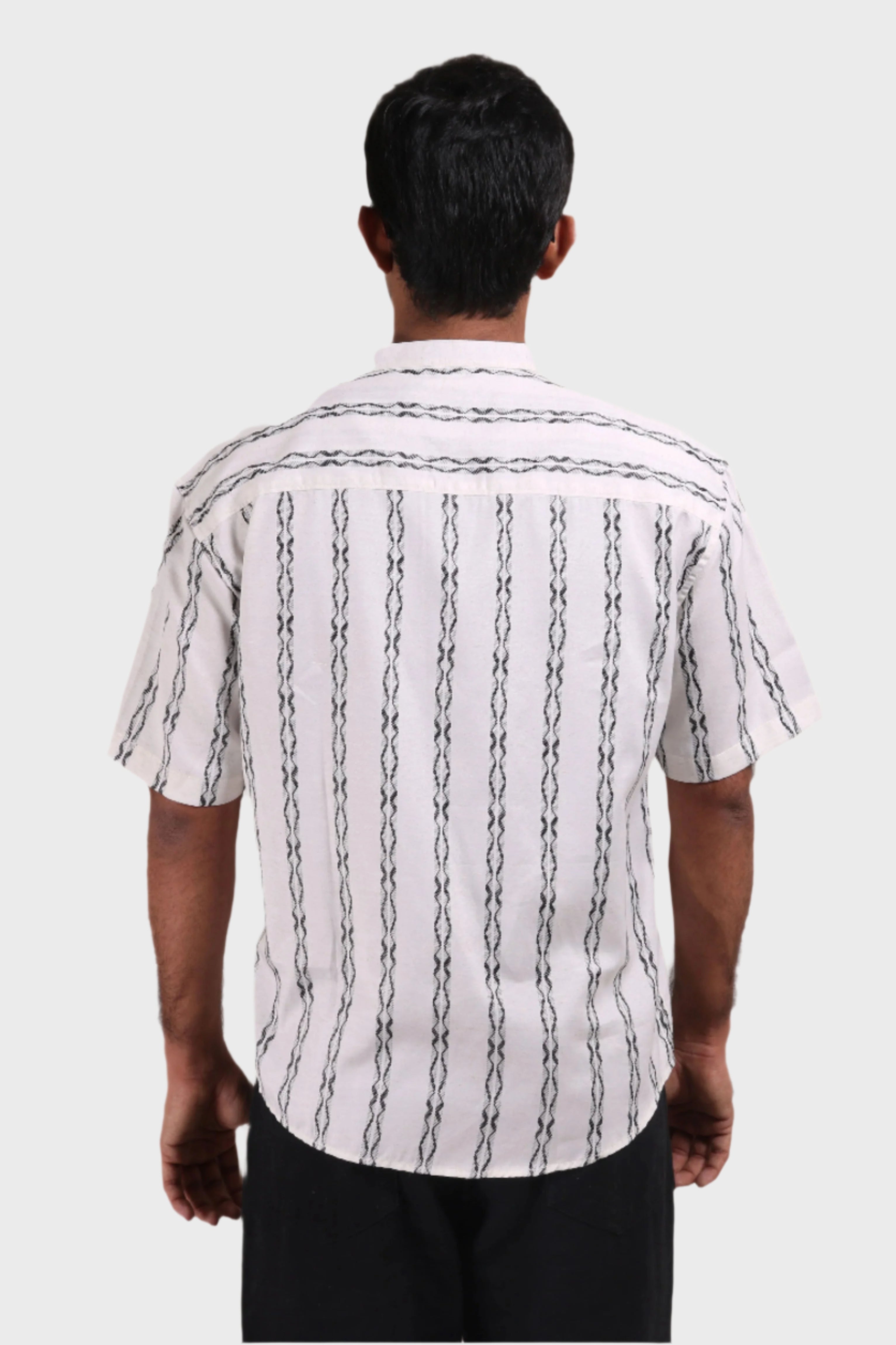 Xkind White Stripes Regular Fit Shirt