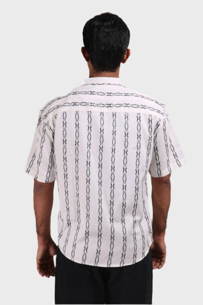 Xkind White Stripes Regular Fit Shirt - Distacart