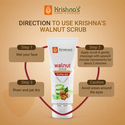 Krishna'S Herbal & Ayurveda Aloevera Walnut Scrub - Distacart